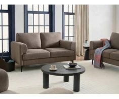 Beliani Dvivietė sofa LOUSTO, ruda