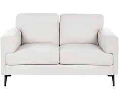 Beliani Dvivietė sofa LOUSTO šviesiai smėlio spalvos