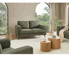 Beliani Dvivietė sofa LOUSTO, žalia