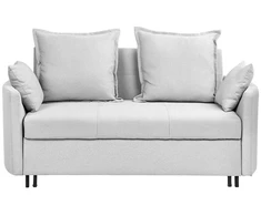 Beliani Dvivietė sofa lova HOVIN šviesiai pilka