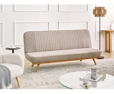 Beliani Dvivietė sofa lova KALFAFEL, šviesiai ruda