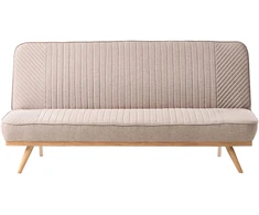 Beliani Dvivietė sofa lova KALFAFEL, šviesiai ruda