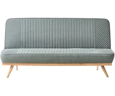 Beliani Dvivietė sofa lova KALFAFEL žalia