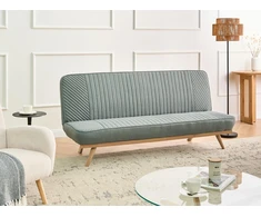 Beliani Dvivietė sofa lova KALFAFEL žalia