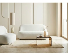 Beliani Dvivietė sofa LOVBERG, balkšva