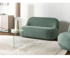 Beliani Dvivietė sofa LOVBERG šviesiai žalia