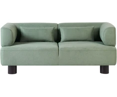 Beliani Dvivietė sofa MOVIK šviesiai žalia