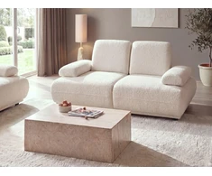 Beliani Dvivietė sofa NACKA Boucle, balta
