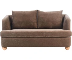 Beliani Dvivietė sofa RATTVIK šenilinė ruda