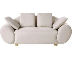 Beliani Dvivietė sofa RINGEL šviesiai smėlio spalvos