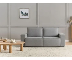 Beliani Dvivietė sofa su elektrine atsipalaidavimo funkcija NUKARI pilkos spalvos