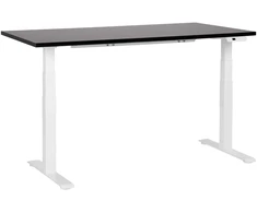 Beliani Elektra reguluojamas stalas DESTINES juodas/baltas 160 cm 72 cm