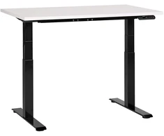 Beliani Elektriškai reguliuojamas rašomasis stalas DESTINES baltas/juodas 120 cm 72 cm