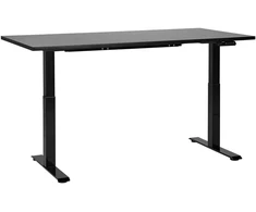 Beliani Elektriškai reguliuojamas stalas DESTINES Juodas 160 cm 72 cm