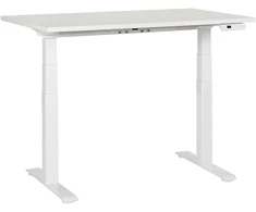 Beliani Elektriškai reguliuojamas stalas DESTINES baltas 120 cm 72 cm