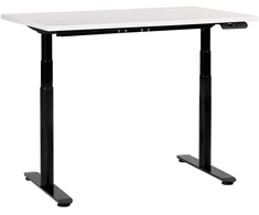Beliani Elektriškai reguliuojamas stalas DESTINAS, baltas/juodas, 120 cm x 72 cm