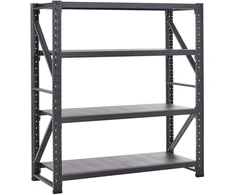 Beliani FIUGGI sandėliavimo stelažas, 200 × 200 cm, metalinis, juodas