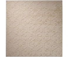 Beliani GANNETT smėlio spalvos kilimas, 160 x 160 cm