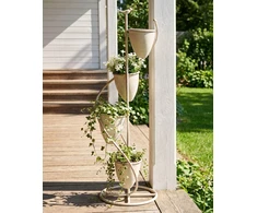 Beliani Gėlių stovas BANEBERRY 24 cm smėlio spalvos metalinis