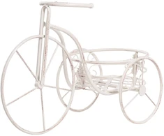 Beliani Gėlių stovas HAREBELL 52 cm kreminės baltos spalvos metalinis
