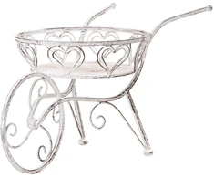 Beliani Gėlių stovas VETCH 58 cm balta spalva metalas