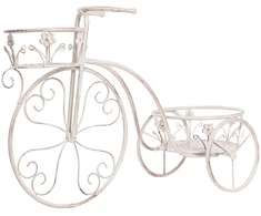 Beliani Gėlių stovas WILDROSE Metalinis 66 cm kreminės spalvos