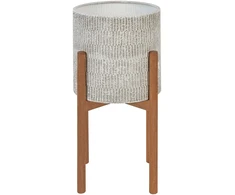 Beliani Gėlių vazonas ant kojelių PINSAPO Metal 30 cm pilkas