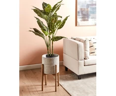 Beliani Gėlių vazonas ant kojelių PINSAPO Metal 30 cm pilkas