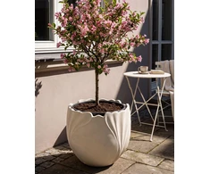 Beliani Gėlių vazonas ARPONE 44 cm smėlio spalvos