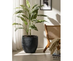 Beliani Gėlių vazonas BAIYUN 42 cm Juodas