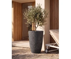 Beliani Gėlių vazonas CAMIA 43 cm, juodas