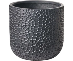 Beliani Gėlių vazonas YUHUA 43 cm juodas