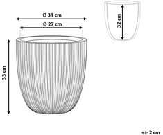 Beliani Gėlių vazonėlis CHIOS 31 cm smėlio spalvos
