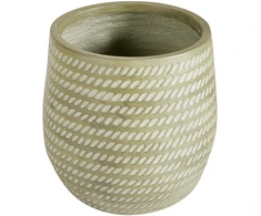 Beliani Gėlių vazonėlis LIVADIA 27 cm alyvuogių spalvos