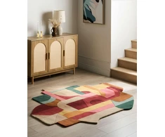 Beliani INDORE spalvingas vilnonis kilimas 160 x 230 cm