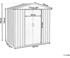 Beliani Įrankių namelis CIRELLA 194 cm 118 cm pilkas