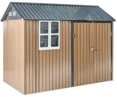 Beliani Įrankių namelis NOCCIANO 313 cm 220 cm rudas
