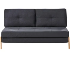 Beliani Išskleidžiama 2 vietų sofa EDLAND, juoda