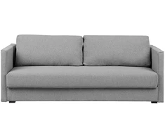 Beliani Išskleidžiama 3 vietų sofa EKSJO šviesiai pilka su patalynės dėže