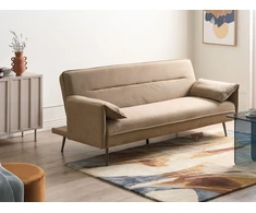 Beliani Išskleidžiama 3 vietų sofa VAYLA, šviesiai ruda