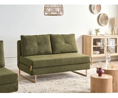Beliani Išskleidžiama sofa 3 asmenims JERSLEV Žalia