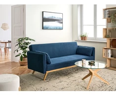 Beliani Išskleidžiama sofa ASAA, mėlyna