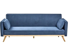 Beliani Išskleidžiama sofa ASAA, mėlyna