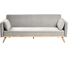 Beliani Išskleidžiama sofa ASAA pilka