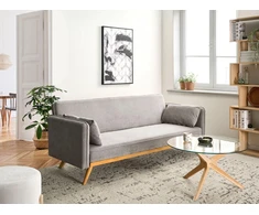 Beliani Išskleidžiama sofa ASAA pilka