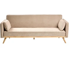 Beliani Išskleidžiama sofa ASAA šviesiai ruda