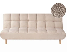 Beliani Išskleidžiama sofa dviem RISOR, buklė, smėlio spalvos