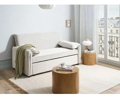 Beliani Išskleidžiama sofa HORMA, balkšva
