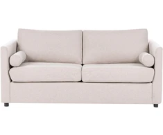 Beliani Išskleidžiama sofa INKOO, smėlio spalvos