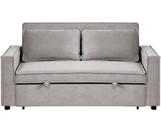Beliani Išskleidžiama sofa UTTELA, pilka